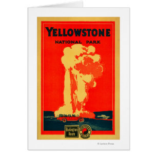 Yellowstone, poster fiel viejo de la publicidad