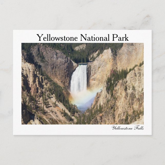 Yellowstone - un Yellowstone más bajo cae postal (Anverso)