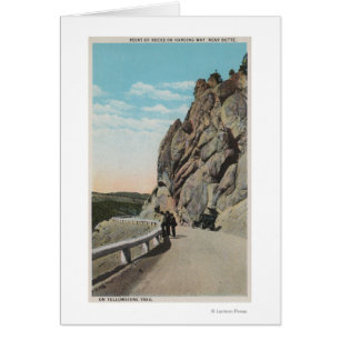 Yellowstone, WYVacationers, auto viejo, cerca