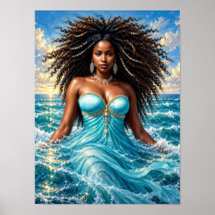 Yemaya Orisha Diosa del Agua Arte Oceancore