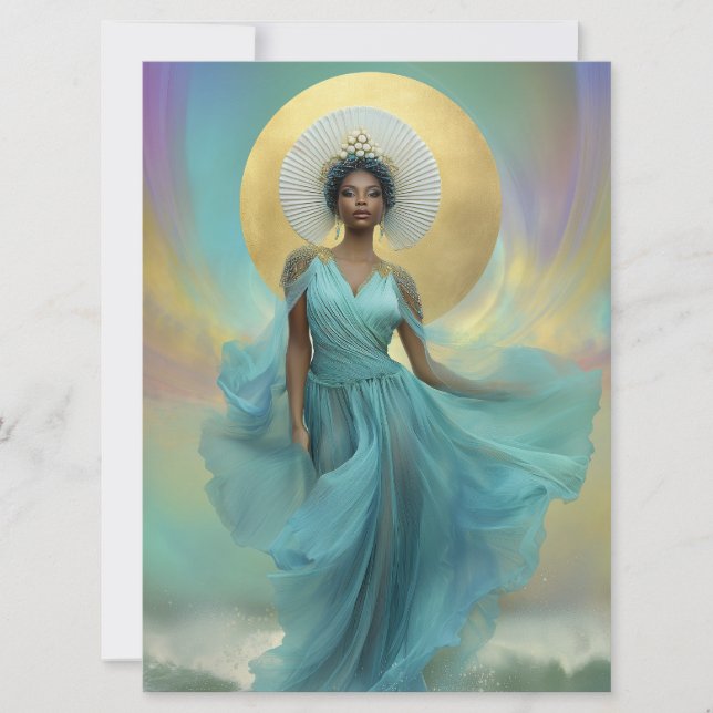 Yemoja: Tarjeta de meditación del Altar de la Dios (Anverso)