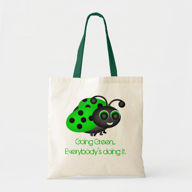 Yendo Bolsa Verde de Ladybug (Frente)