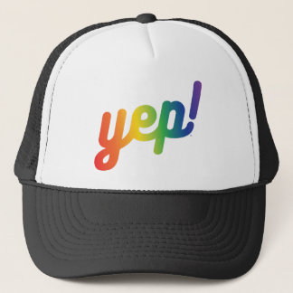 ¡yep! gorra del camionero del orgullo