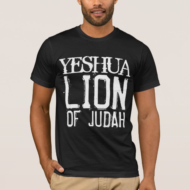 YESHUA LION DE Camisetas JUDÍAS DE JUDAH CHRISTIAN (Anverso)