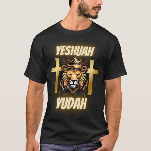 Yeshuah el león de la camiseta de Yudah (Anverso)