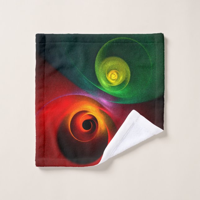 Yin Verde Rojo Yang Patrón de arte abstracto moder (Toallita)
