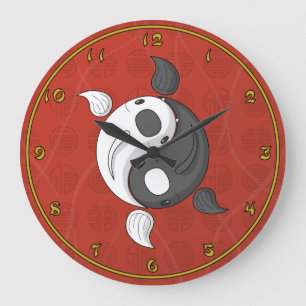 Yin y Yang el Reloj Koi