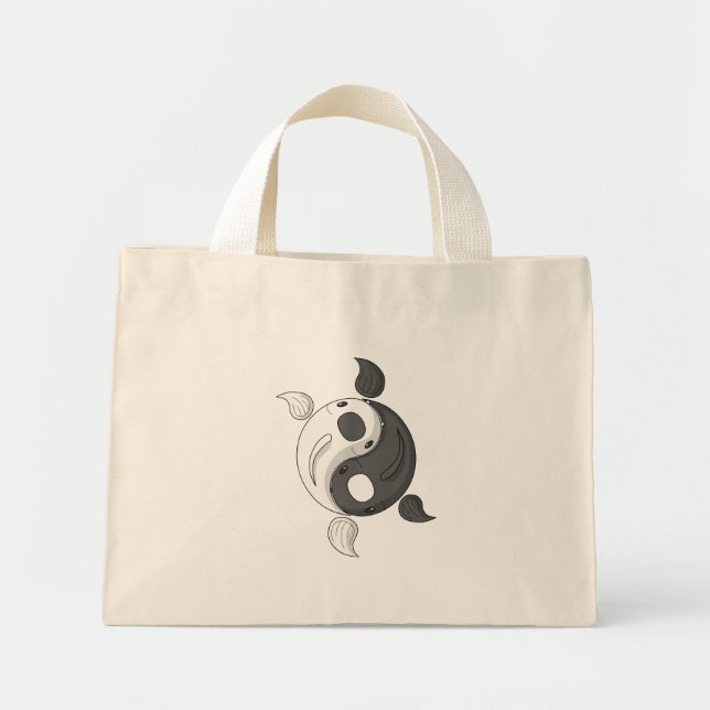 Yin y Yang la bolsa de Koi Tote (Frente)
