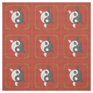 Yin y Yang la tela de Koi
