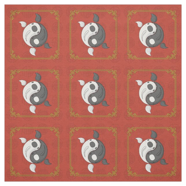 Yin y Yang la tela de Koi (Retal)