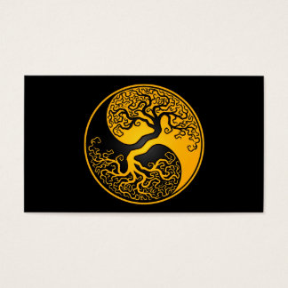 Yin Yang, amarillo y negro árbol de la vida