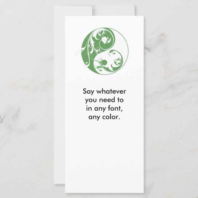 Yin & Yang continuo (verde) (Anverso)