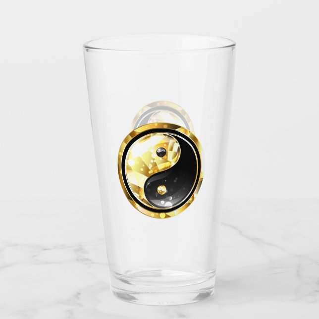 Yin Yang dorado en negro (Anverso)