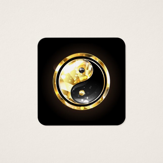 Yin Yang dorado en negro (Anverso)
