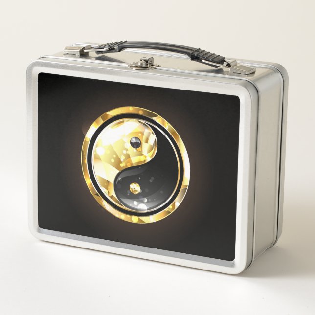 Yin Yang dorado en negro (Anverso)