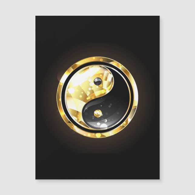 Yin Yang dorado en negro (Anverso)