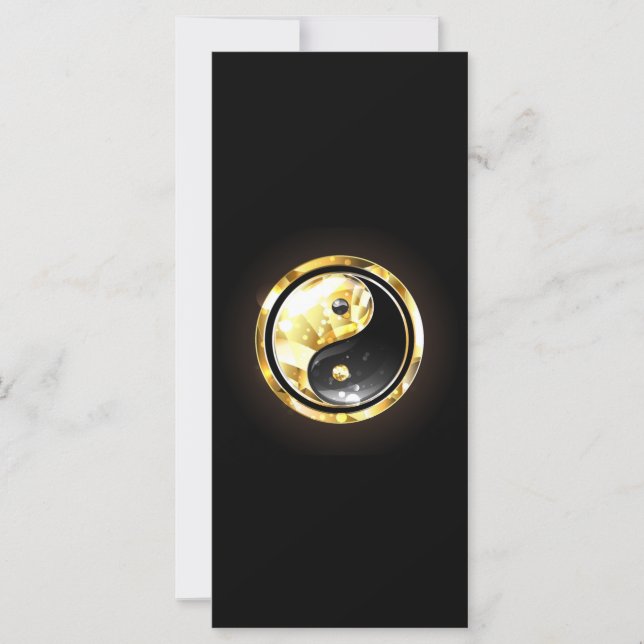 Yin Yang dorado en negro (Anverso)