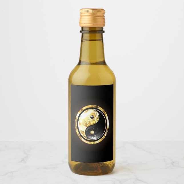 Yin Yang dorado en negro (Anverso)