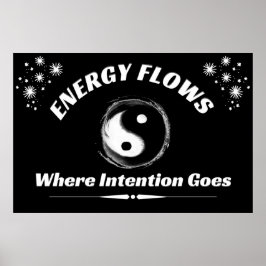 "Yin Yang Energy" Poster de arte en pared positivo