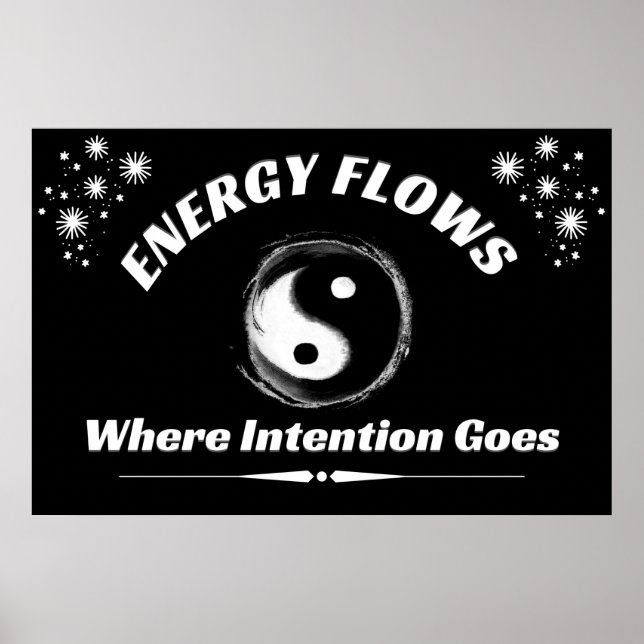 "Yin Yang Energy" Poster de arte en pared positivo (Frente)