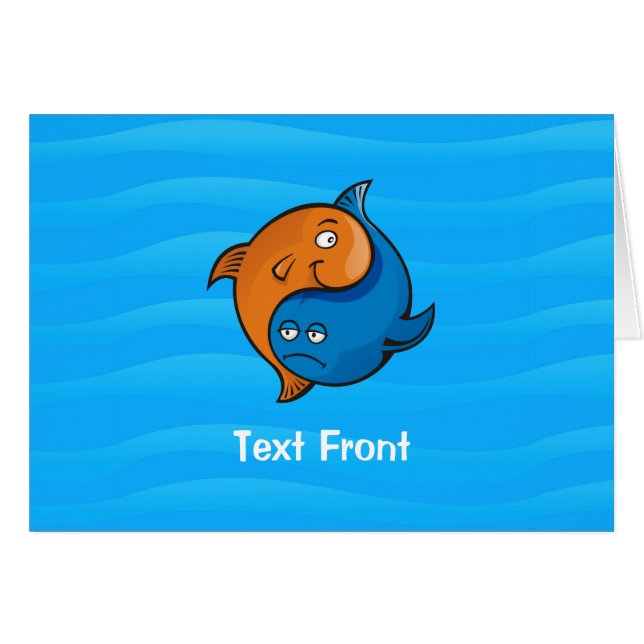 Yin Yang Fish Personalizado Horizontal (Anverso (Horizontal))