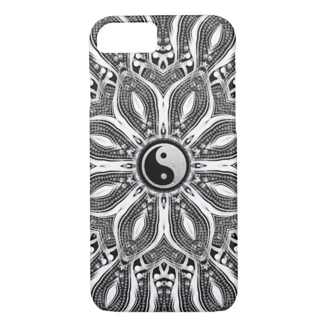 Yin Yang Flower of Life iPhone 7 Funda (Reverso)