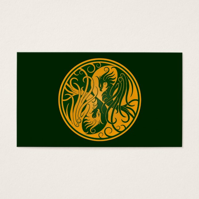 Yin Yang Phoenix amarillo y verde (Frente)