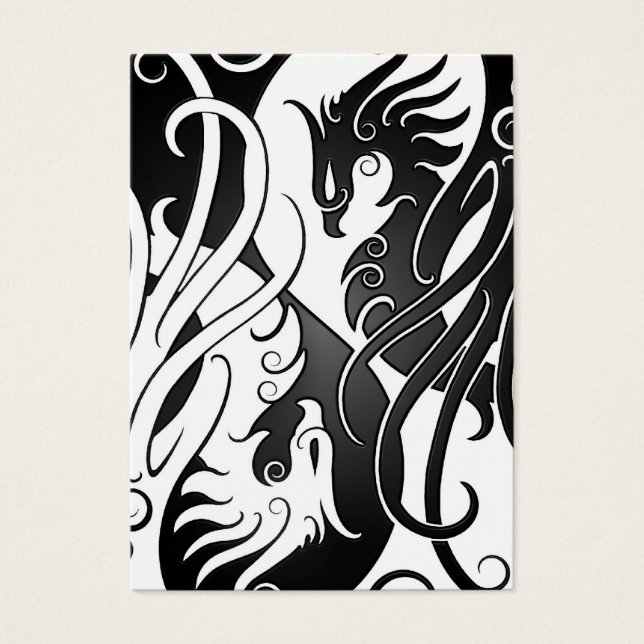 Yin Yang Phoenix blanco y negro (Frente)