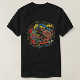 Yin Yang Phoenix y camisa del dragón