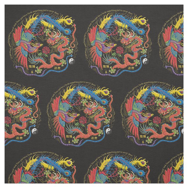 Yin Yang Phoenix y tela del dragón (Retal)