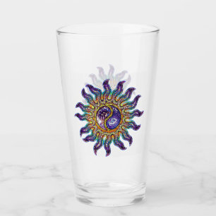 Yin Yang Purple Mosaic Sun