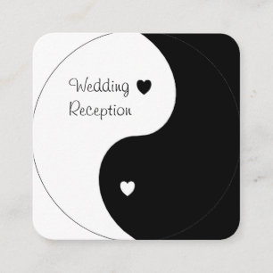 Yin Yang Recepción De Bodas De Corazón Blanco Y Ne