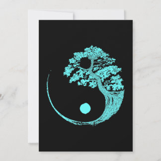 Yin Yang Turquoise Blue Bonsai Tree Japonés