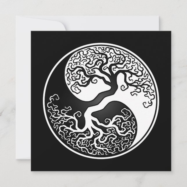 Yin Yang, un árbol blanco y negro de la vida (Anverso)