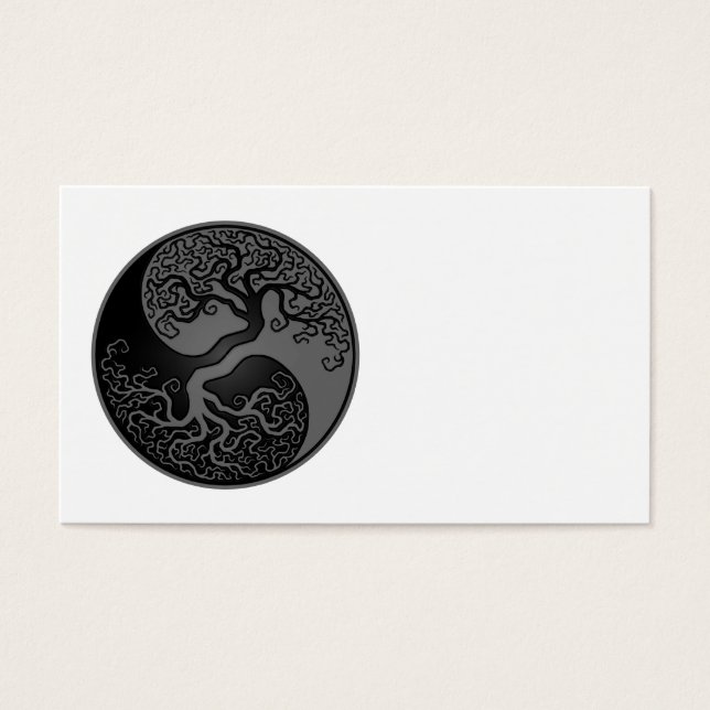 Yin Yang, un árbol gris y negro de la vida (Frente)