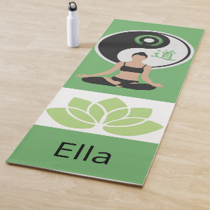 Ying Yang Lotus imagen Yoga Mat personalizado