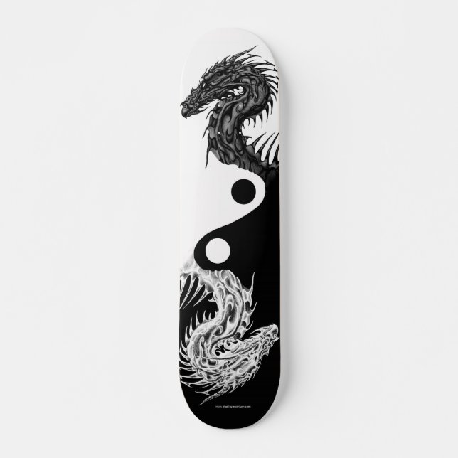 YING YANG TRIBAL DRAGON Skateboard (Anverso )