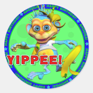 ¡YIPPEE! Pegatinas de cumpleaños con nanas