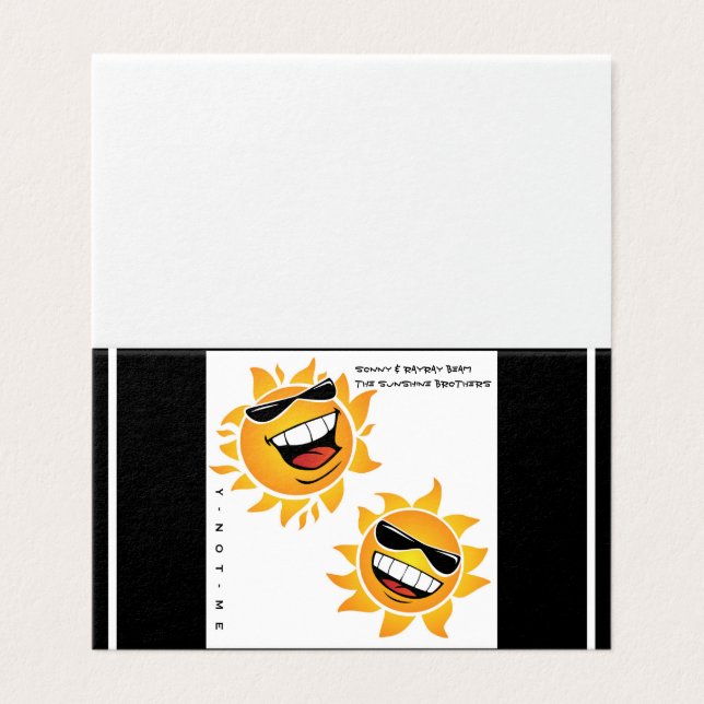 YNOTME LA Tarjeta plegada DE LOS HERMANOS DE SOL (Exterior desplegado)