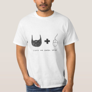 "Yo camiseta de la barba y del diseño gráfico"
