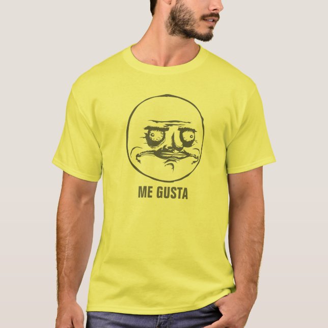 Yo camisetas del personalizado de Gusta (Anverso)