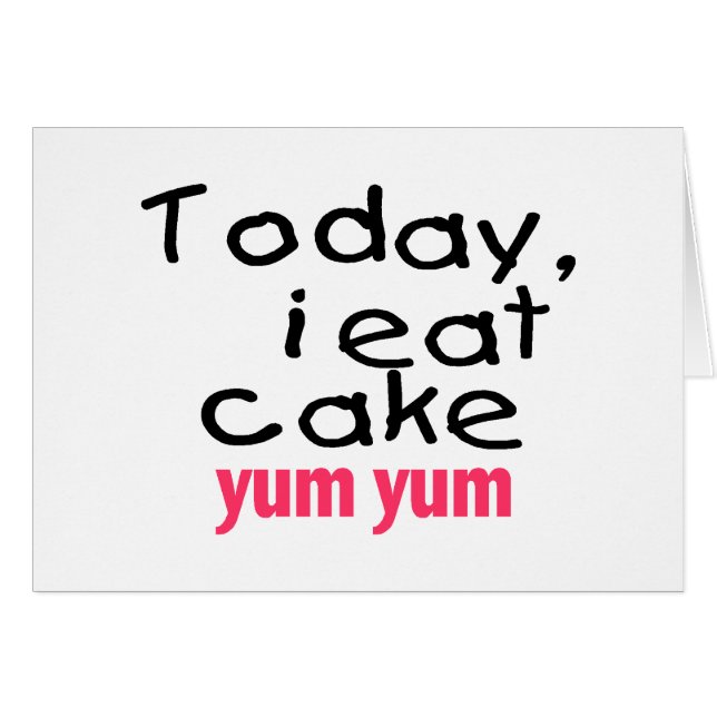 Yo como hoy la torta Yum Yum (el rosa) (Anverso (Horizontal))