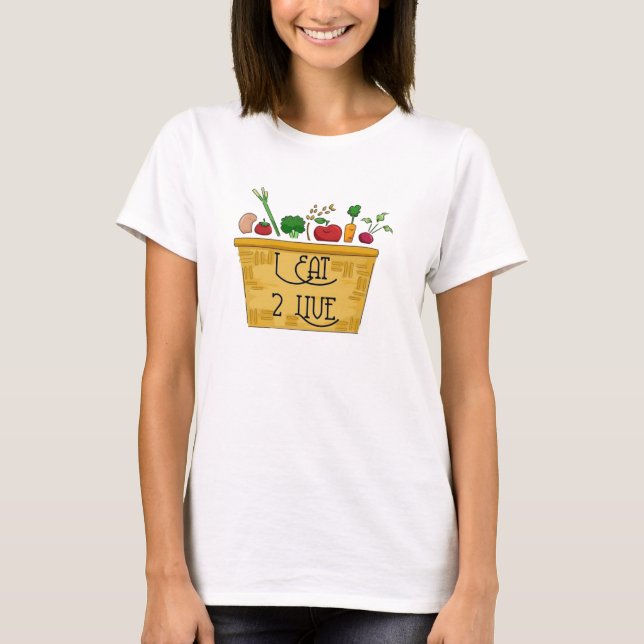 Yo como para vivir en camiseta (Anverso)