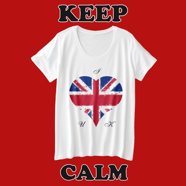 Yo corazón Reino Unido Bandera británica Jack (Union Jack T-shirt)