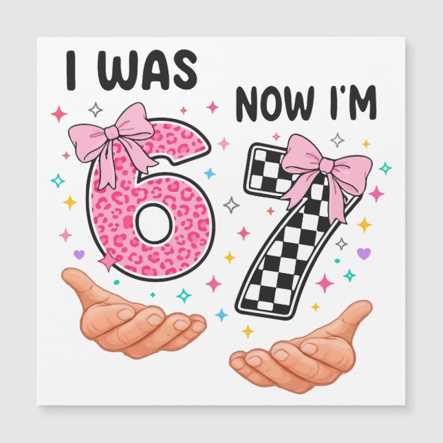 Yo era 6 ahora tengo 7 números de cumpleaños lindo (Anverso)