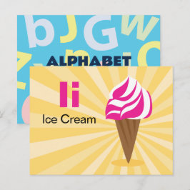 Yo estoy para Ice Cream - Tarjeta Flash Alphabet