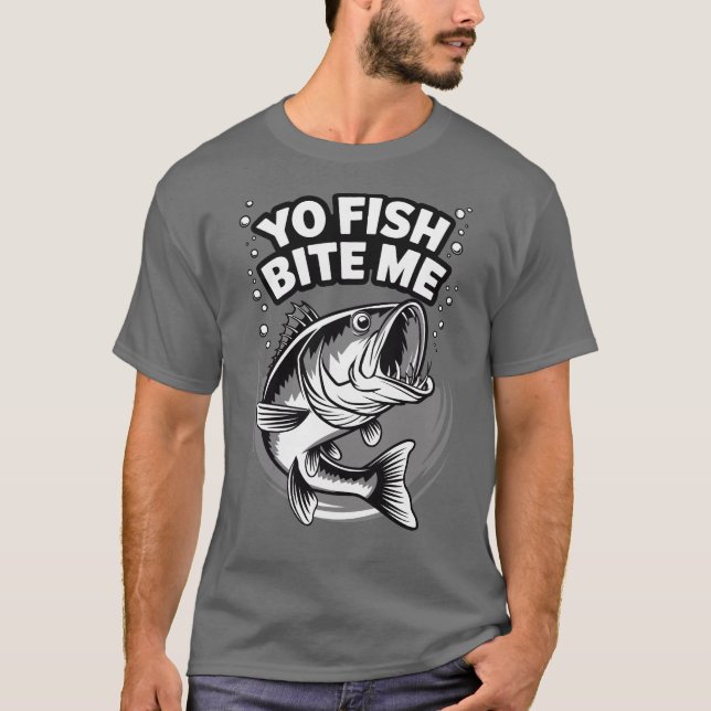 Yo Fish Me Mentira Camiseta De Pesca Graciosa (Anverso)