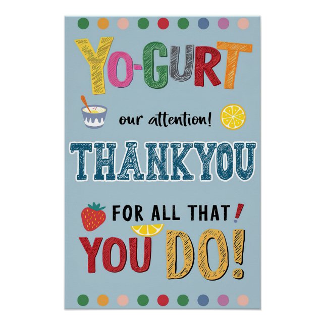 Yo-Gurt Gracias Poster (Anverso)
