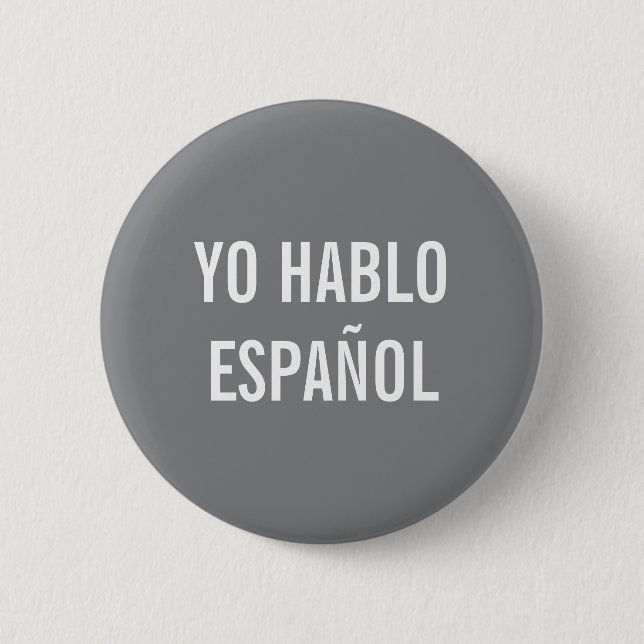 YO HABLO ESPAÑOL HABLO ESPAÑOL BOTÓN DE AYUDA (Anverso)