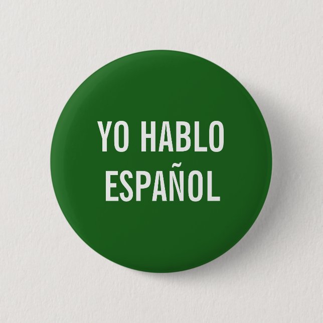 YO HABLO ESPAÑOL HABLO ESPAÑOL BOTÓN DE AYUDA (Anverso)
